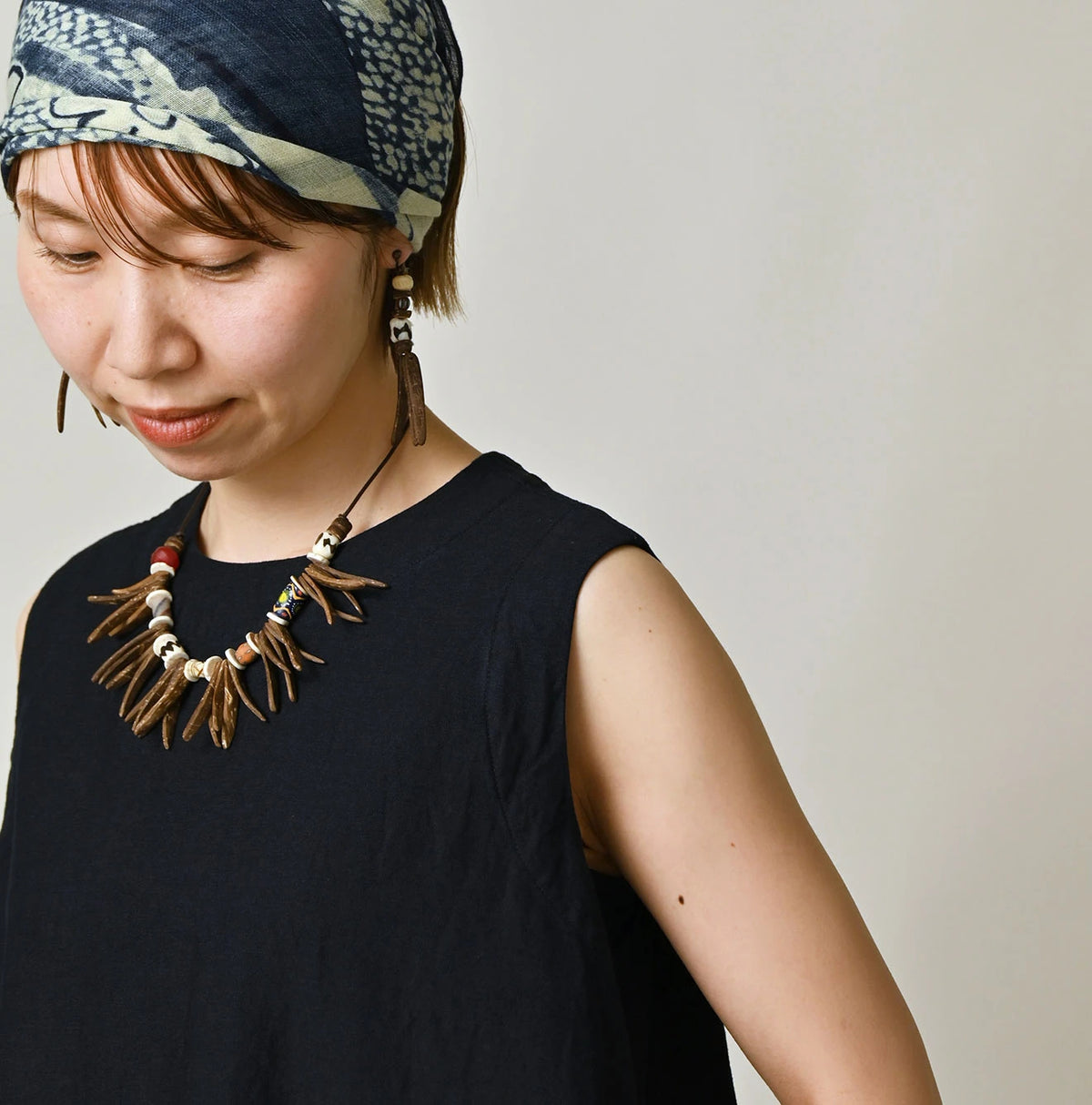 45R ONEONE Indigo Sleeveless Dress