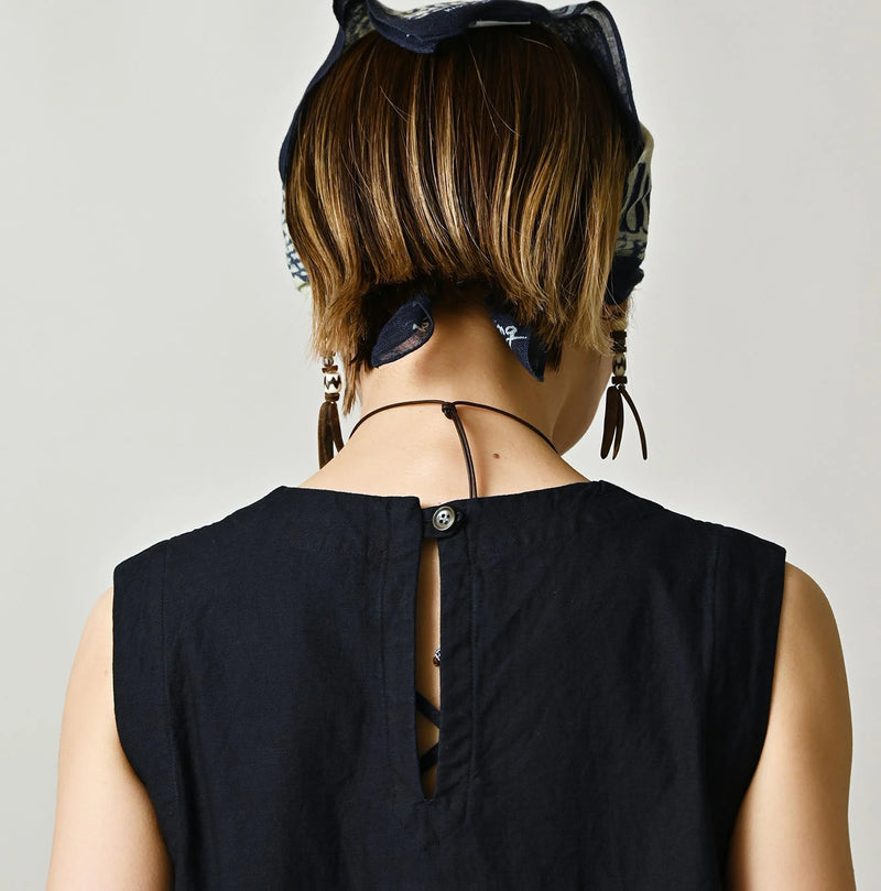 45R ONEONE Indigo Sleeveless Dress - Image 9
