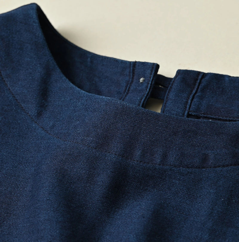 45R ONEONE Indigo Sleeveless Dress - Image 12