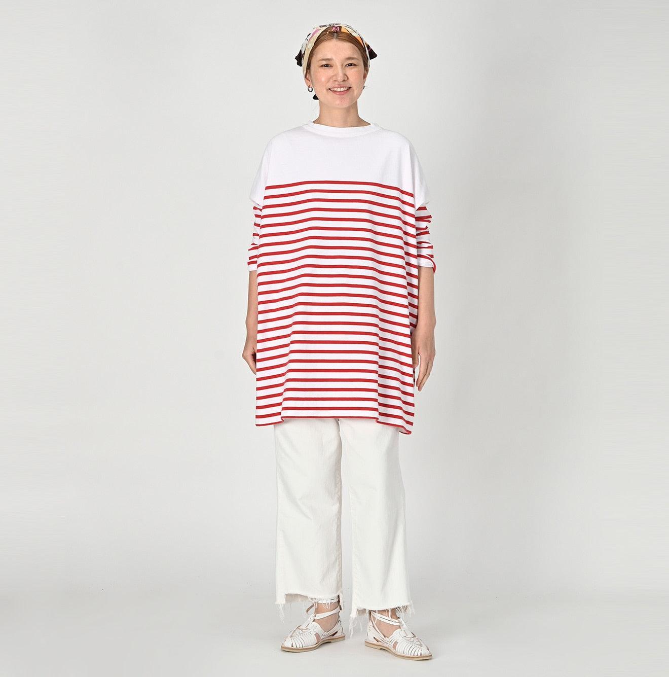 【ANGLAN】Cation Bio Stripe Half Tee 9355-next-level-6251-unisex-