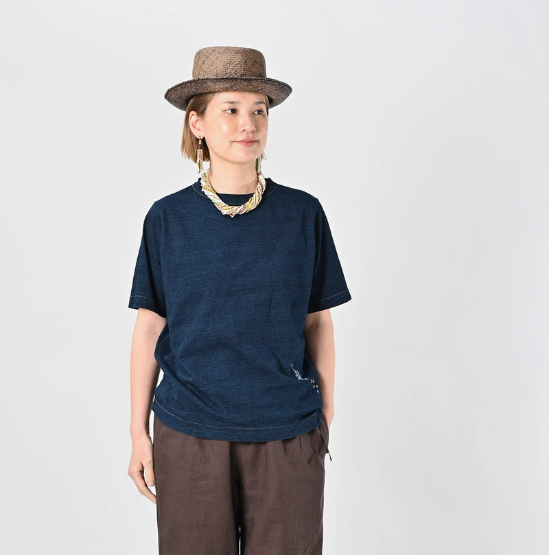 45R Indigo Chameleon Embroidery 908 T-shirt - Image 4