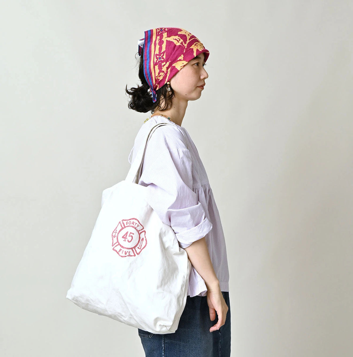 45R ONEONE Indigo 45 Star Tote Bag Medium