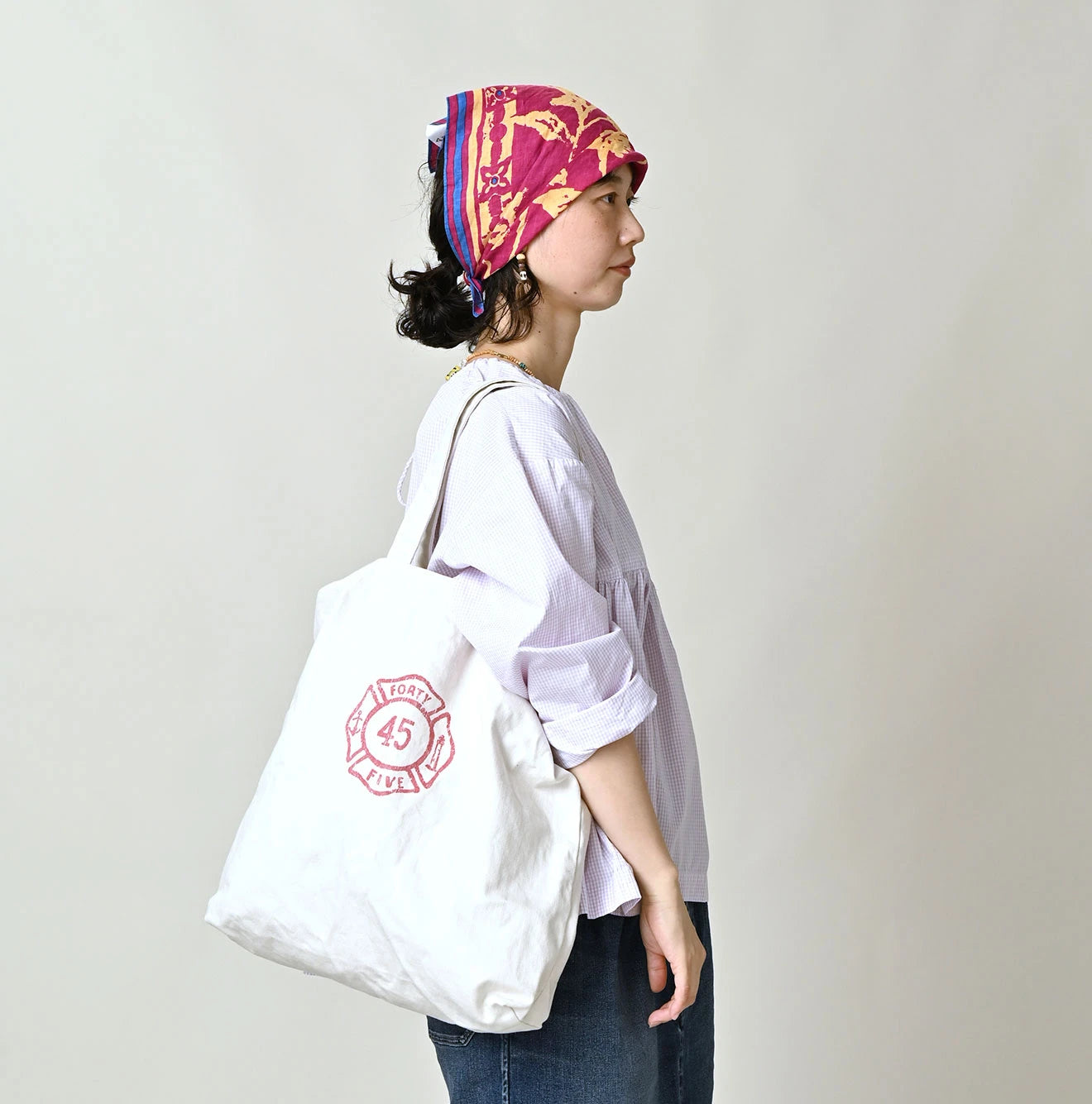 45R ONEONE Indigo 45 Star Tote Bag Medium - Image 5
