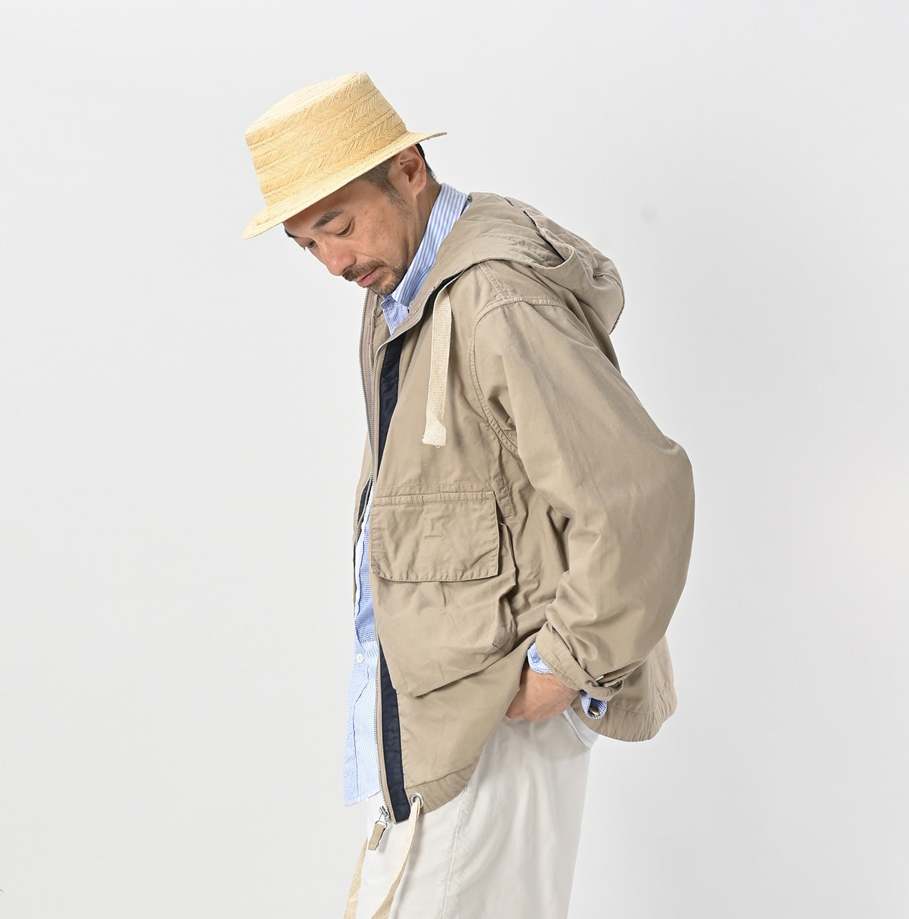 Hayama 504Oxford 908 Hooded Blouson (Size 2) - Image 8