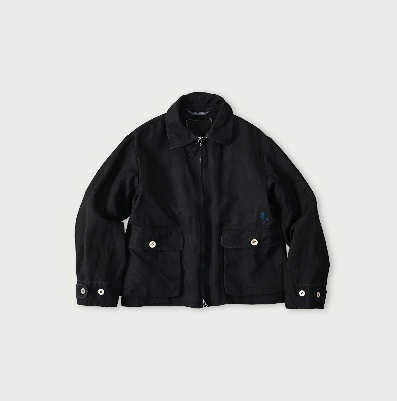 HAYAMA Indigo Linen 908 Deck Jacket - Image 1