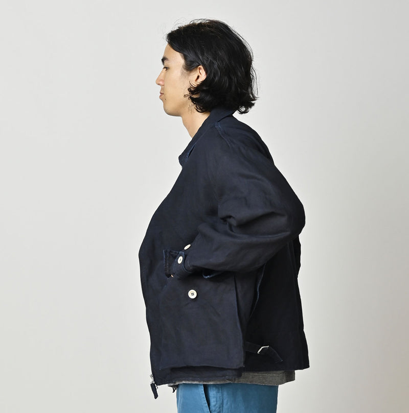 HAYAMA Indigo Linen 908 Deck Jacket - Image 8