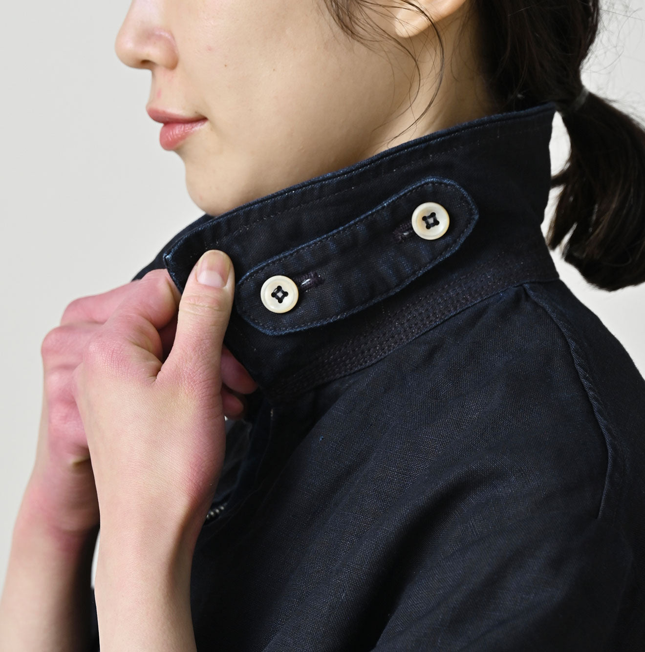 HAYAMA Indigo Linen 908 Deck Jacket - Image 11