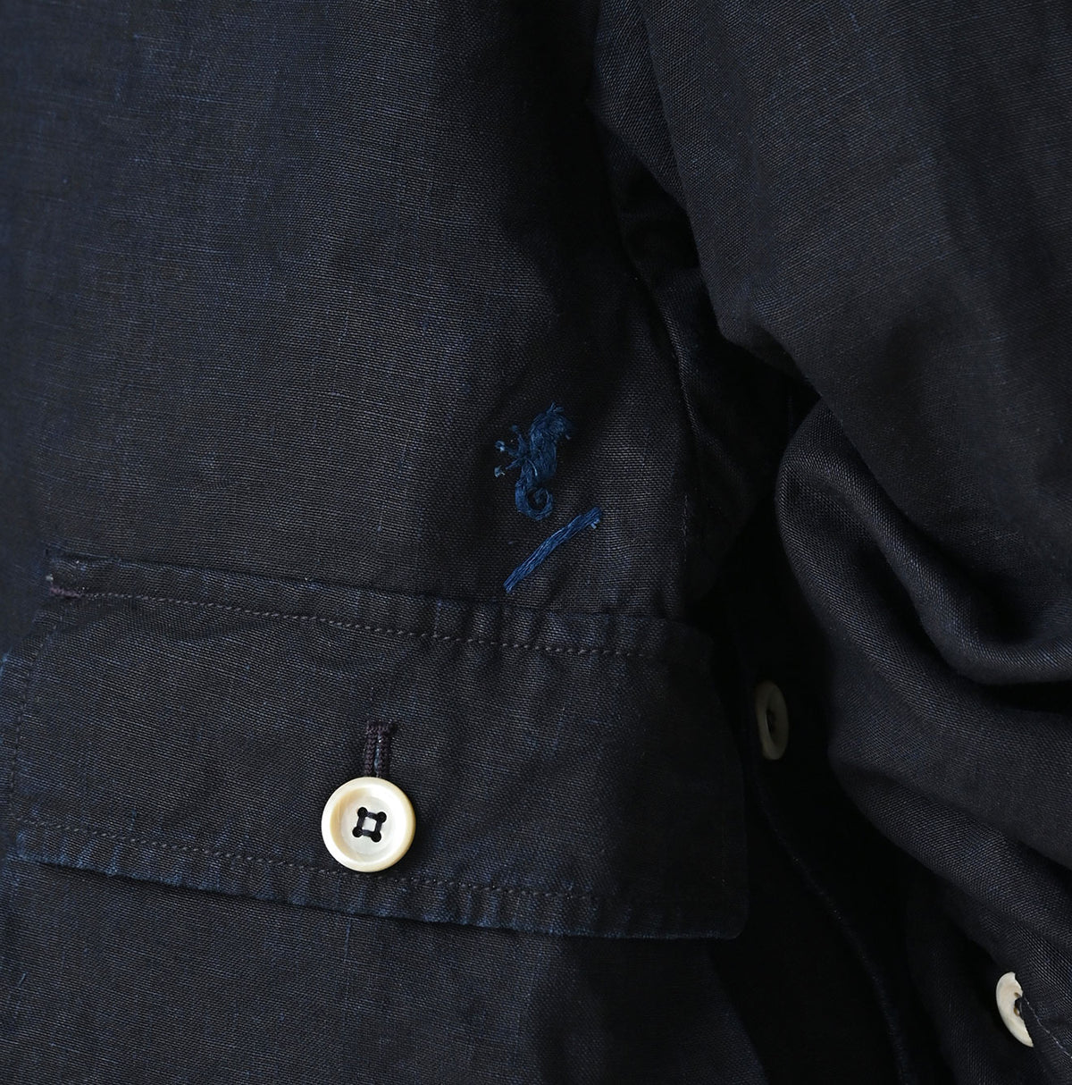 HAYAMA Indigo Linen 908 Deck Jacket