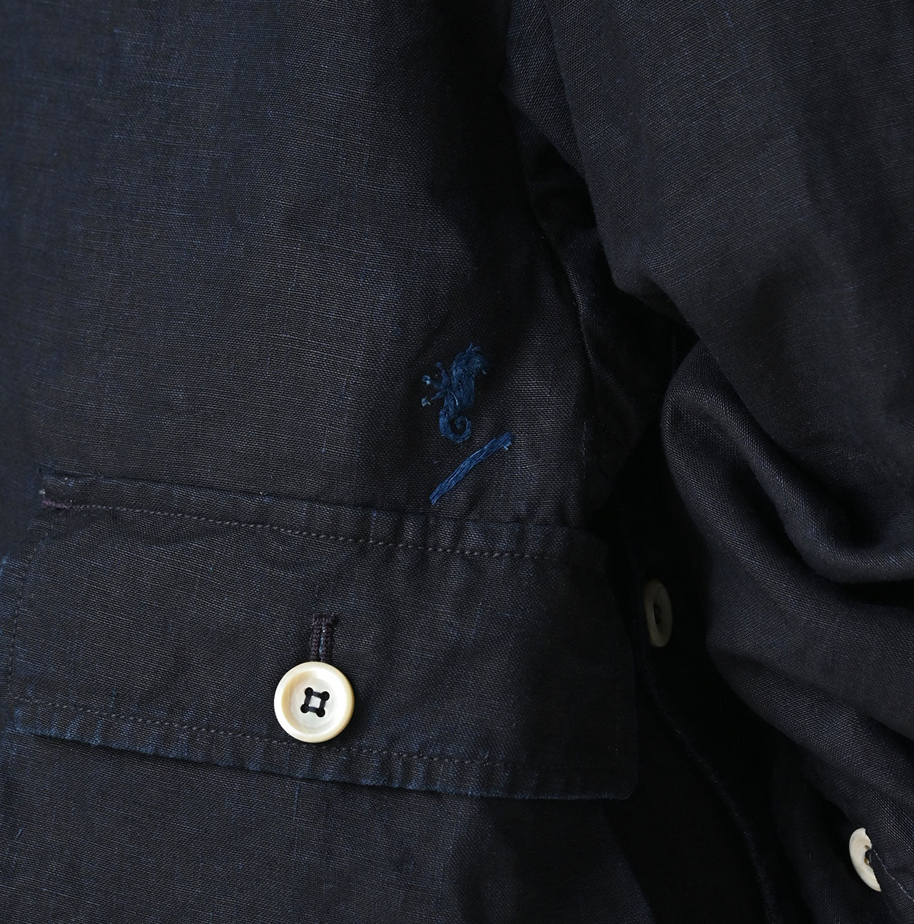 HAYAMA Indigo Linen 908 Deck Jacket - Image 12