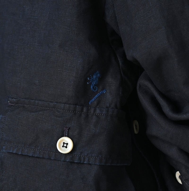 HAYAMA Indigo Linen 908 Deck Jacket - Image 12