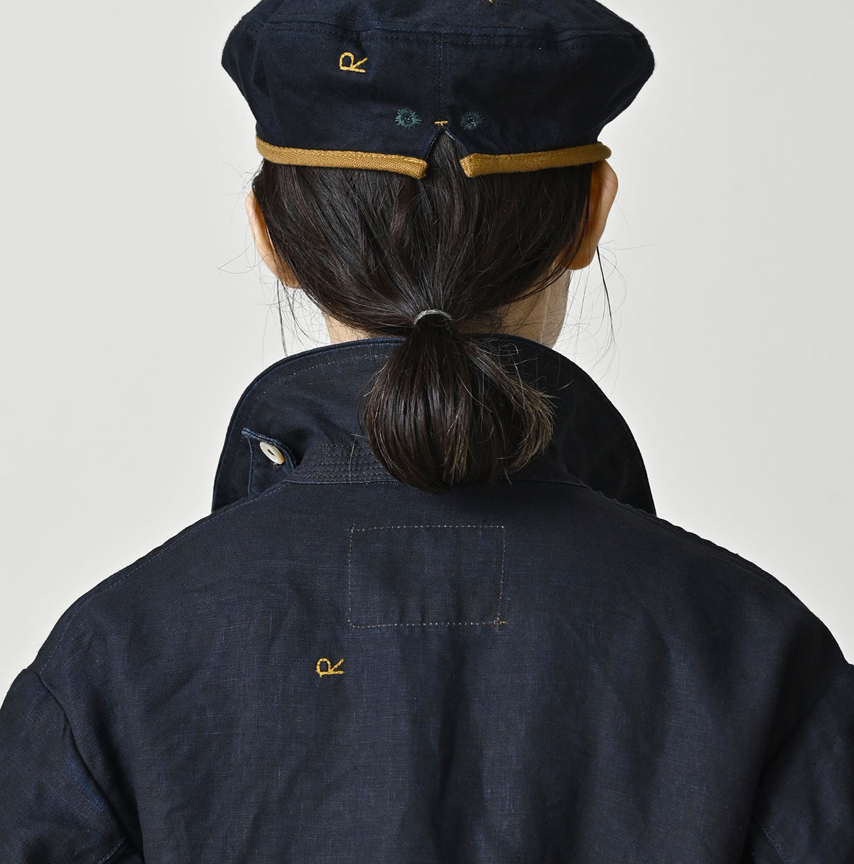 HAYAMA Indigo Linen 908 Deck Jacket