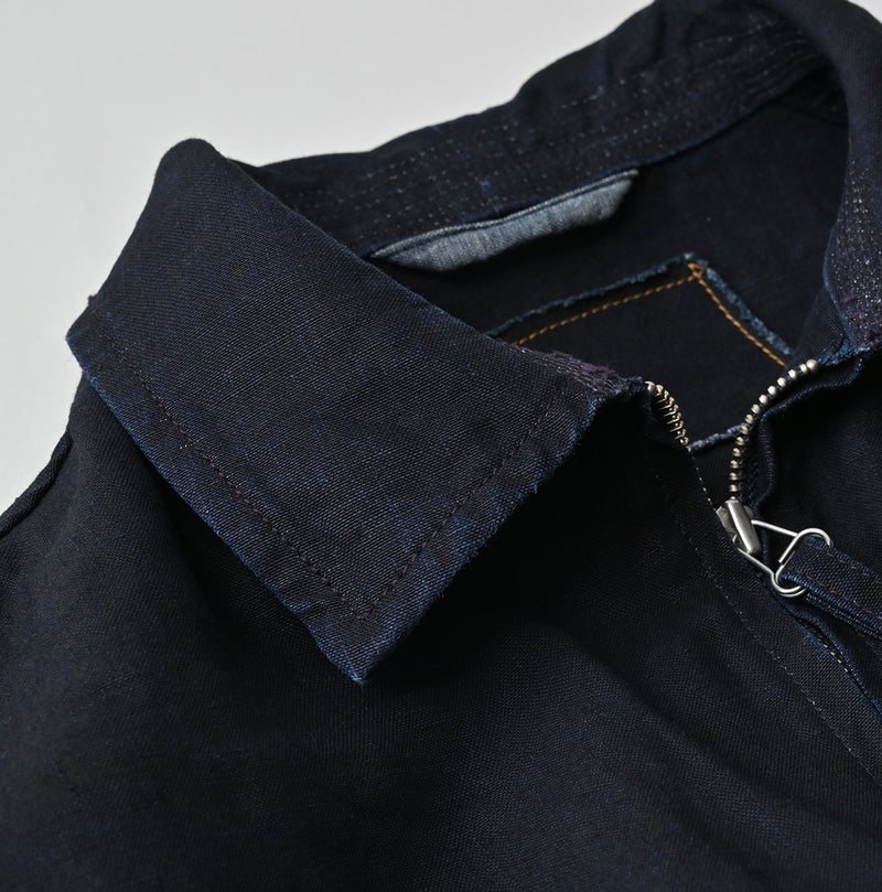 HAYAMA Indigo Linen 908 Deck Jacket - Image 22