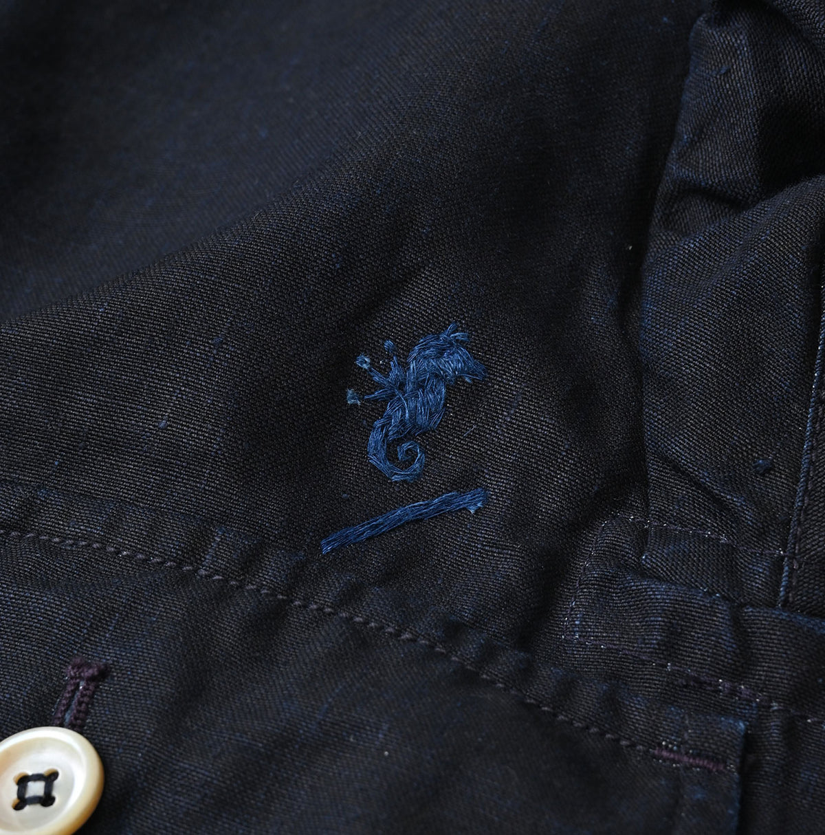 HAYAMA Indigo Linen 908 Deck Jacket