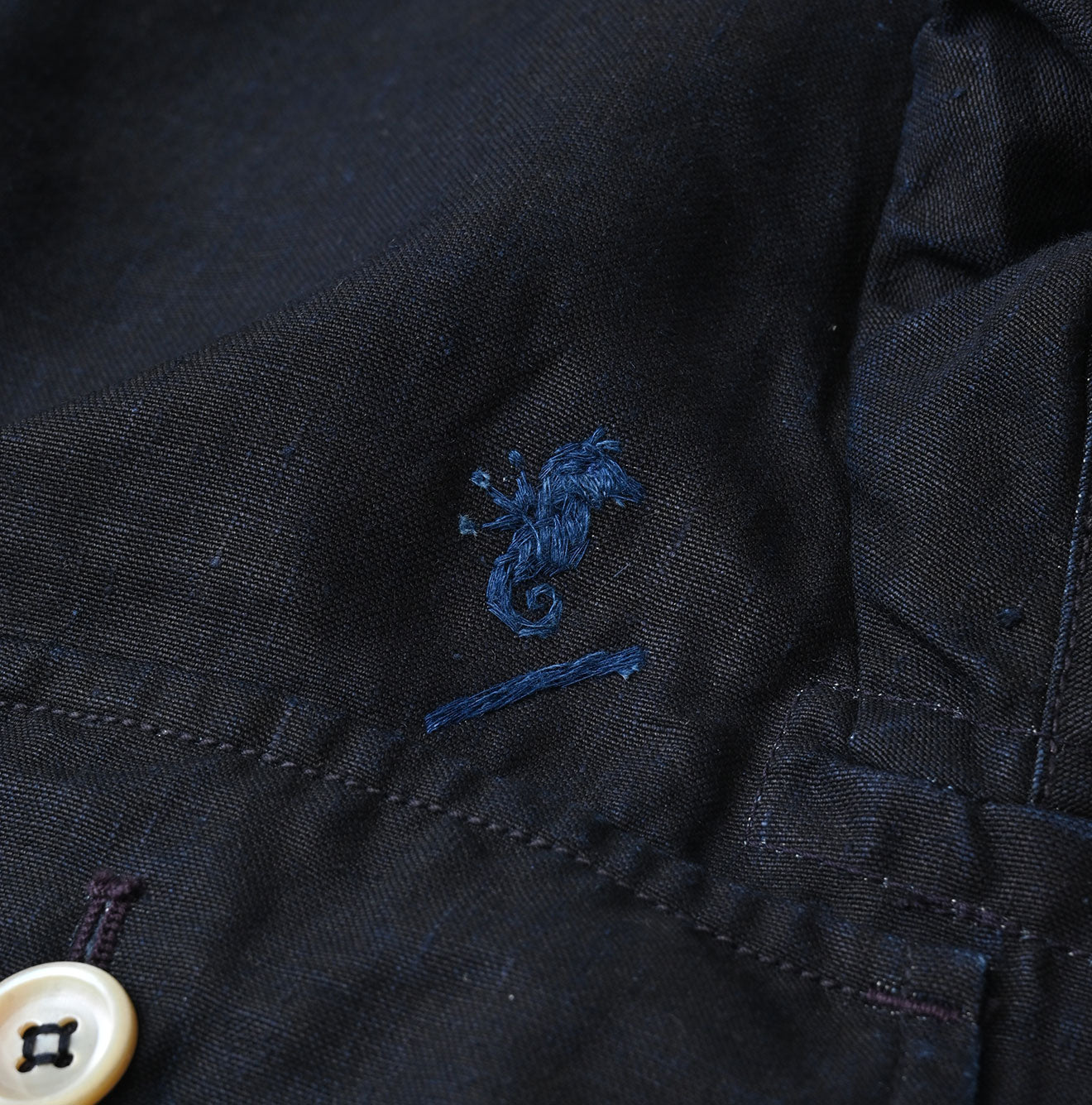 HAYAMA Indigo Linen 908 Deck Jacket - Image 24