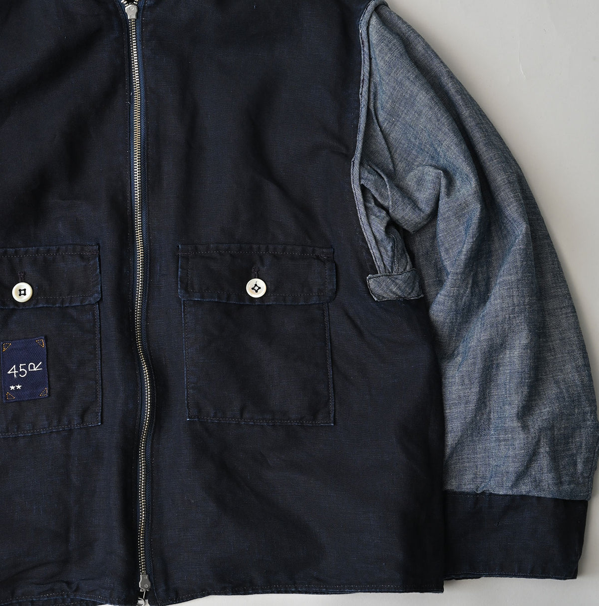 HAYAMA Indigo Linen 908 Deck Jacket