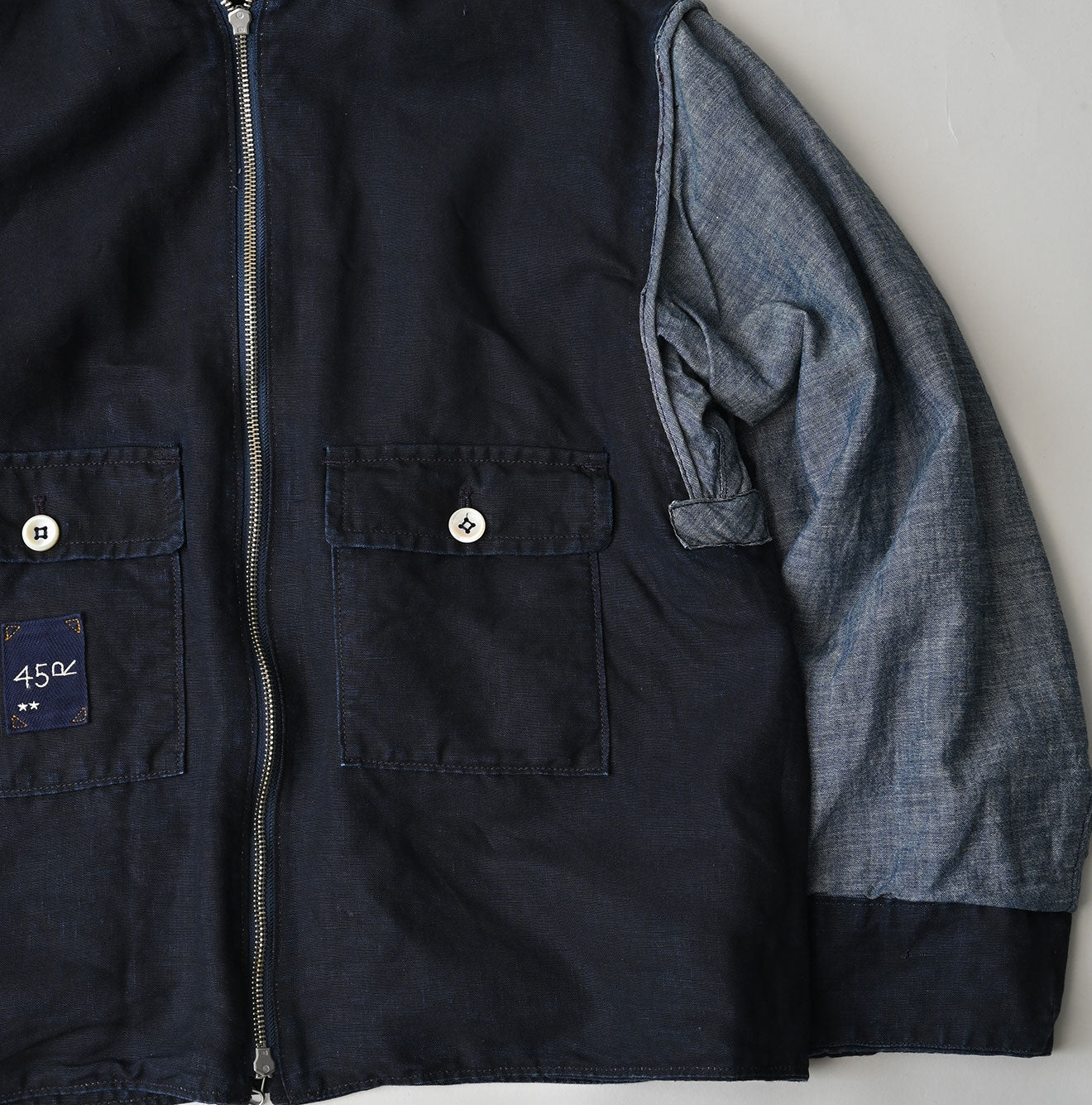 HAYAMA Indigo Linen 908 Deck Jacket