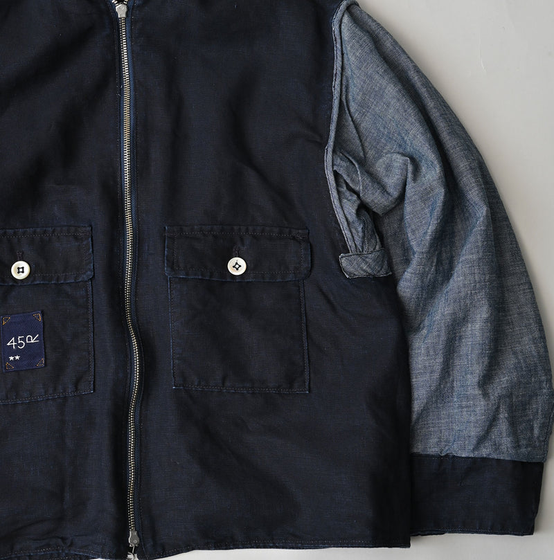 HAYAMA Indigo Linen 908 Deck Jacket - Image 30