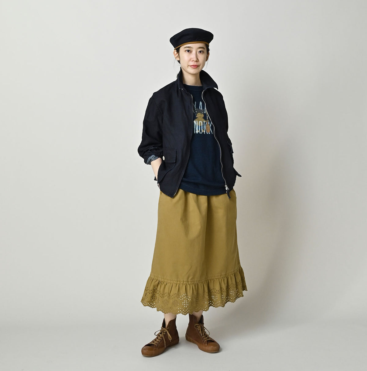 HAYAMA Indigo Linen 908 Deck Jacket