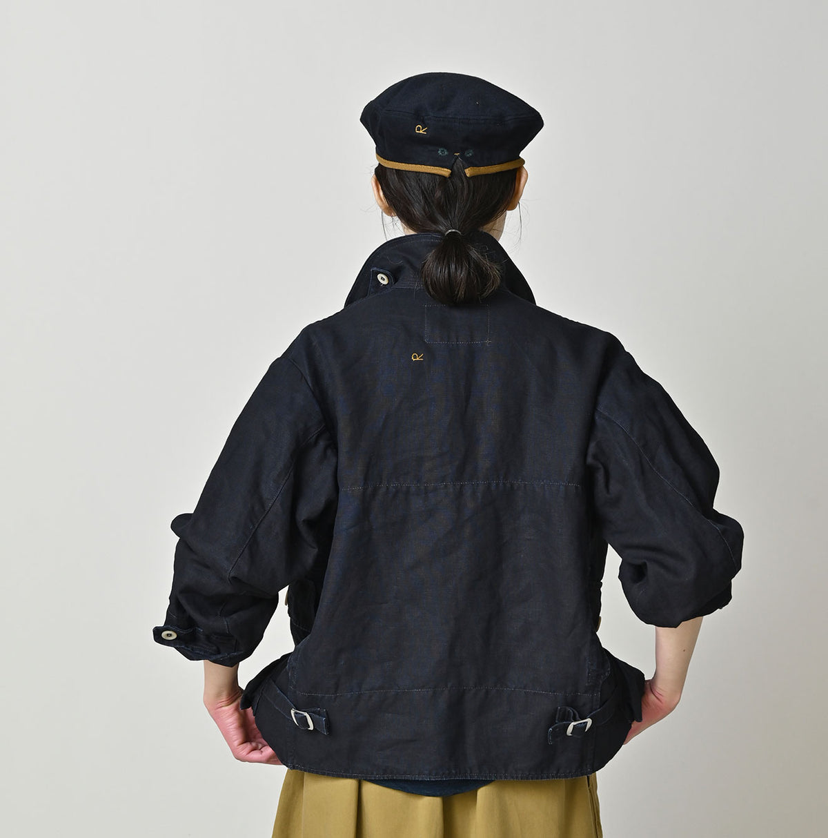 HAYAMA Indigo Linen 908 Deck Jacket
