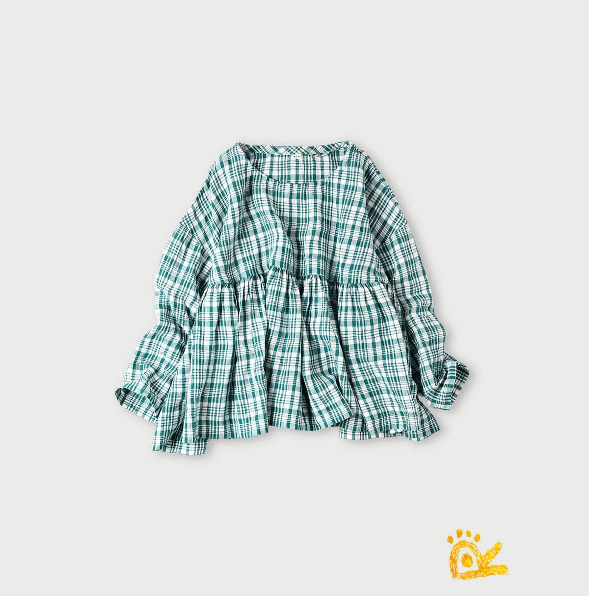 45R ONEONE Linen Gathered Blouse