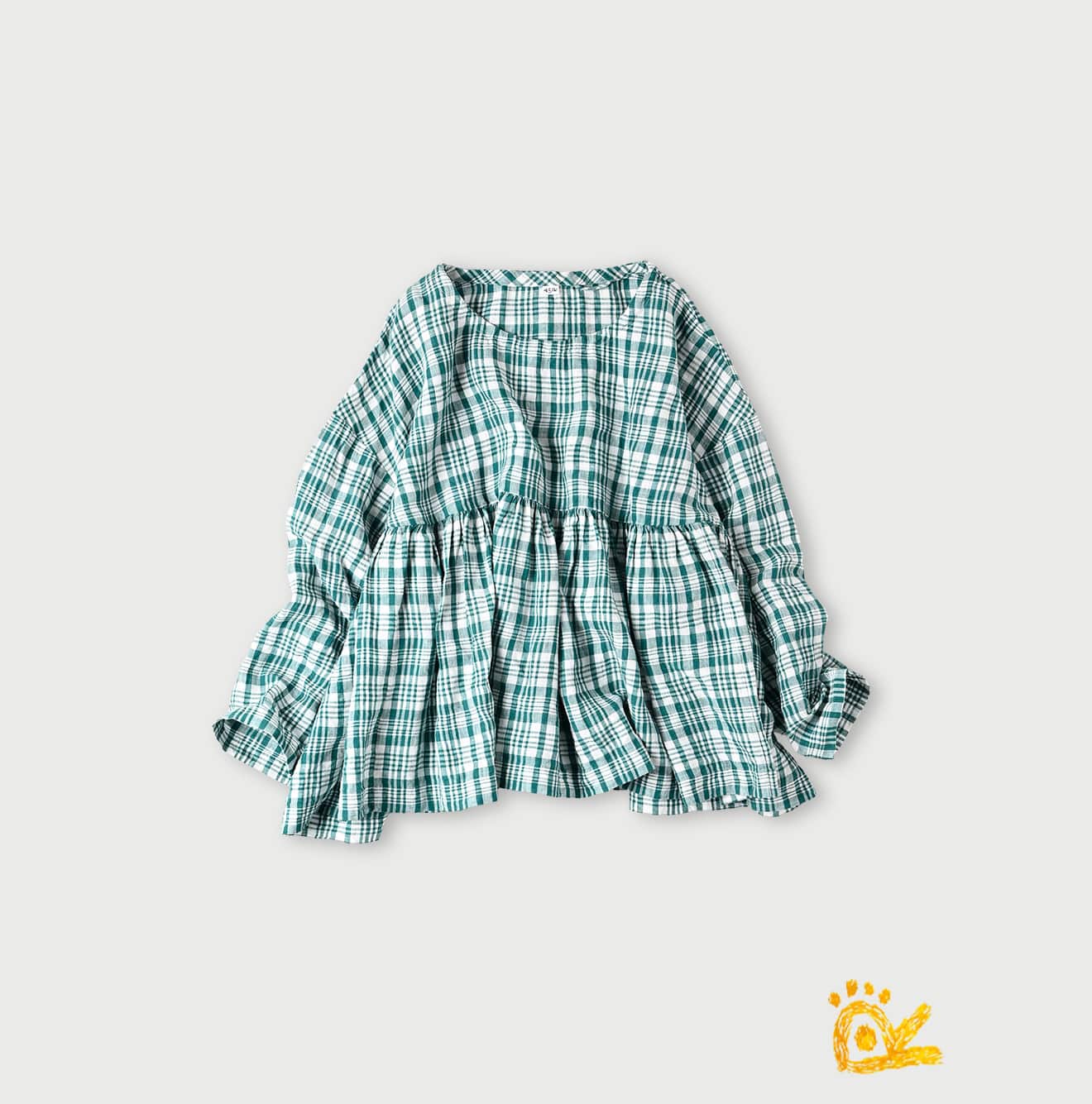 45R ONEONE Linen Gathered Blouse