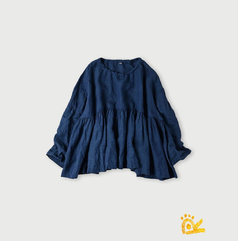 45R ONEONE Linen Gathered Blouse