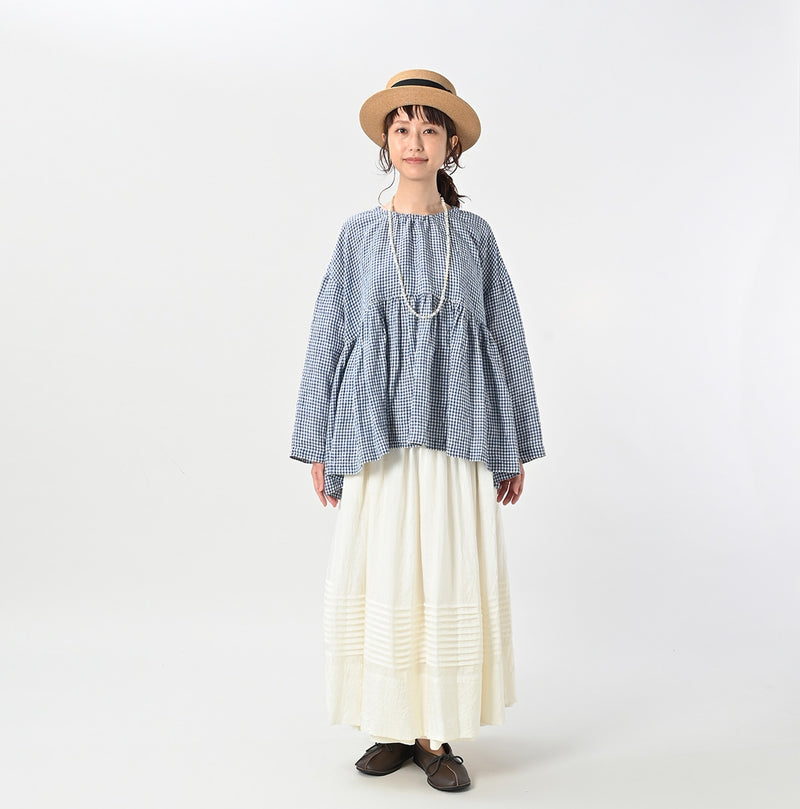45R ONEONE Linen Gathered Blouse - Image 11