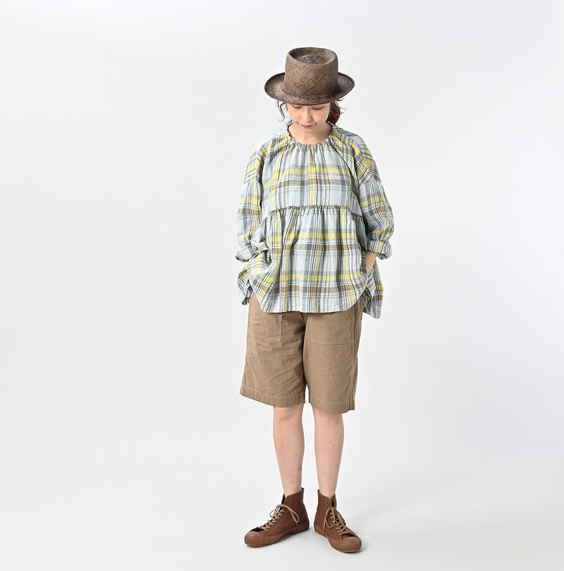 45R ONEONE Linen Gathered Blouse - Image 12