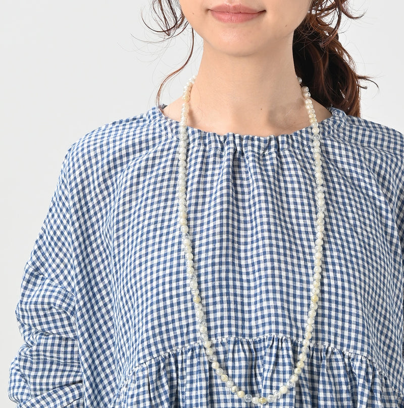 45R ONEONE Linen Gathered Blouse