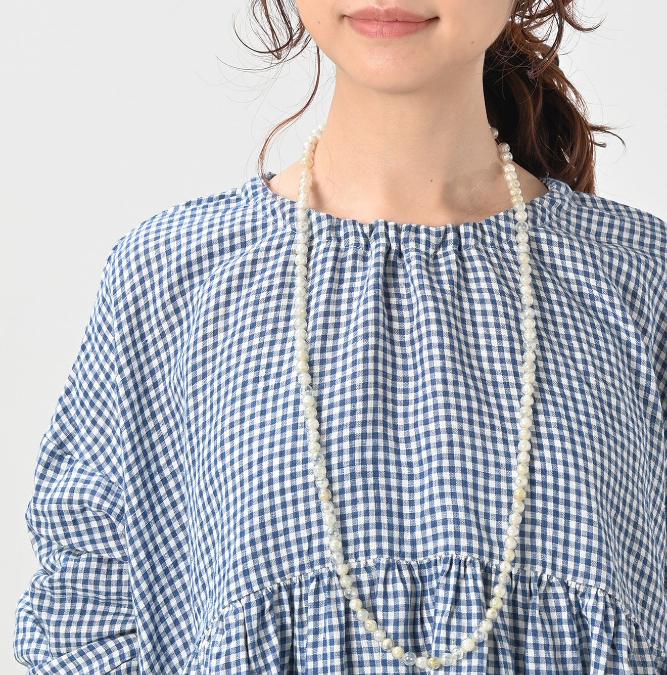 45R ONEONE Linen Gathered Blouse