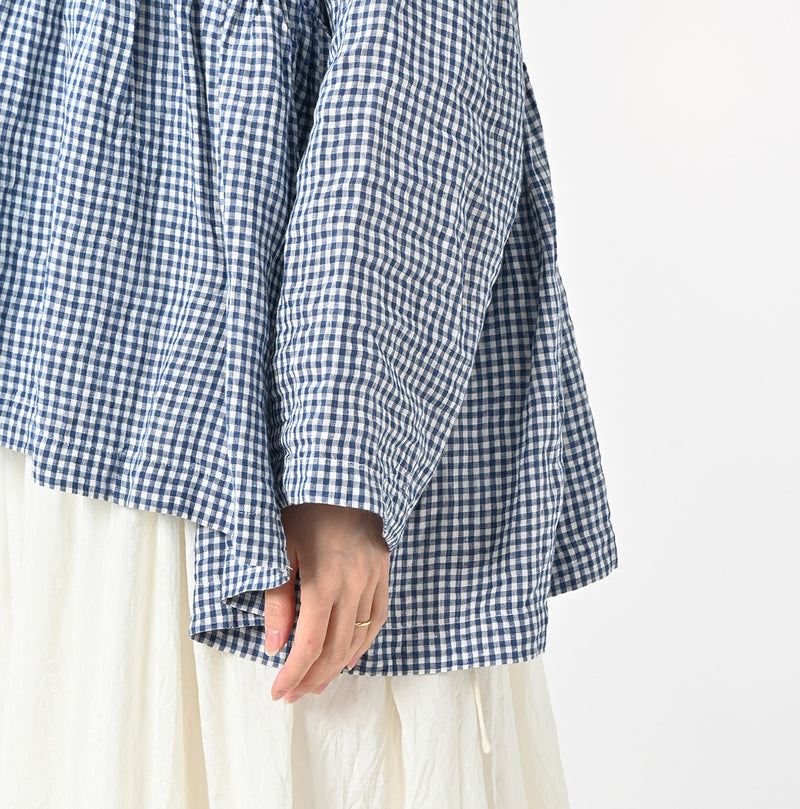 45R ONEONE Linen Gathered Blouse - Image 8