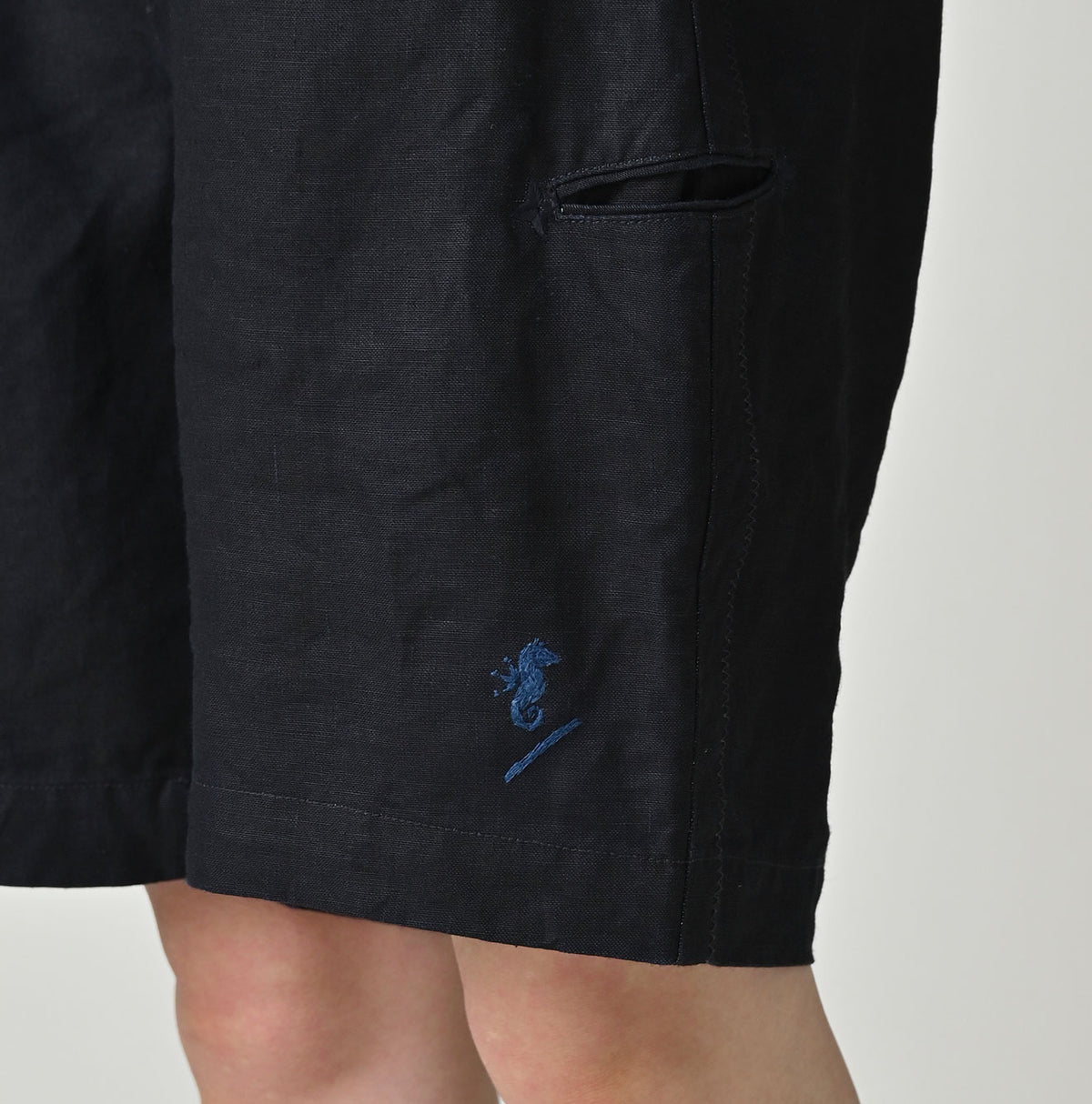 HAYAMA Indigo Linen Sail Shorts