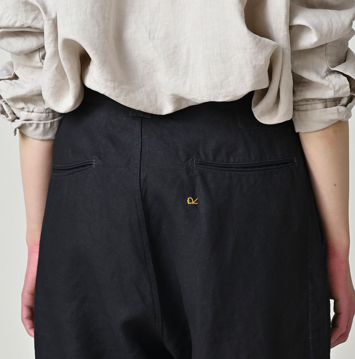 HAYAMA Indigo Linen Sail Shorts