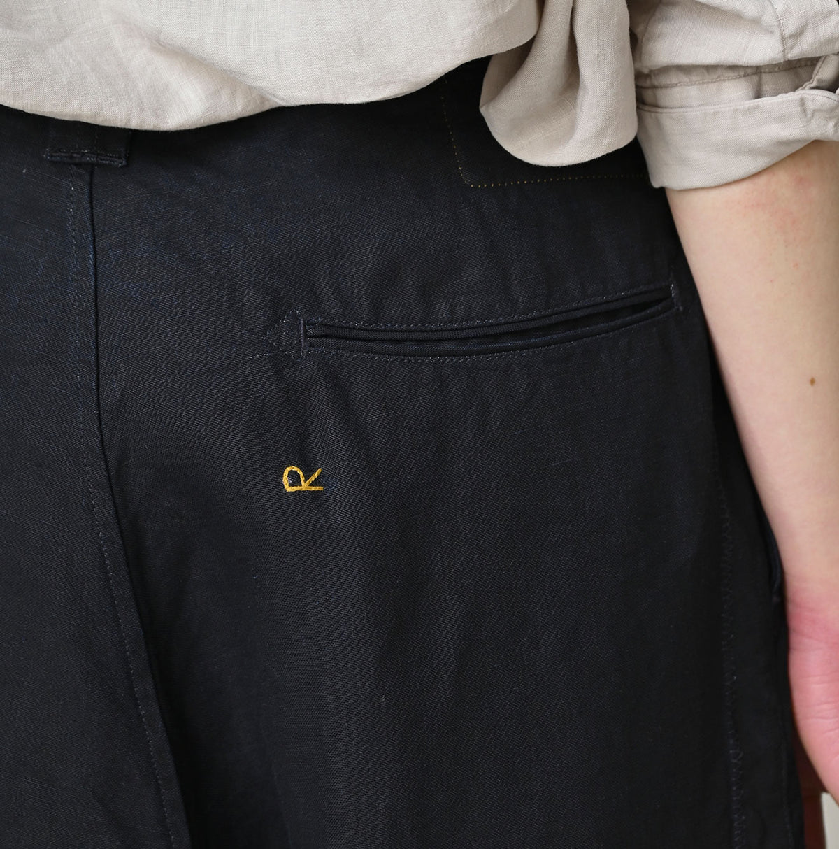 HAYAMA Indigo Linen Sail Shorts