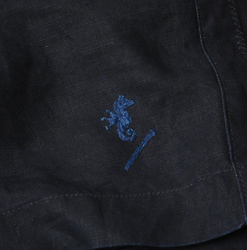 HAYAMA Indigo Linen Sail Shorts - Image 20