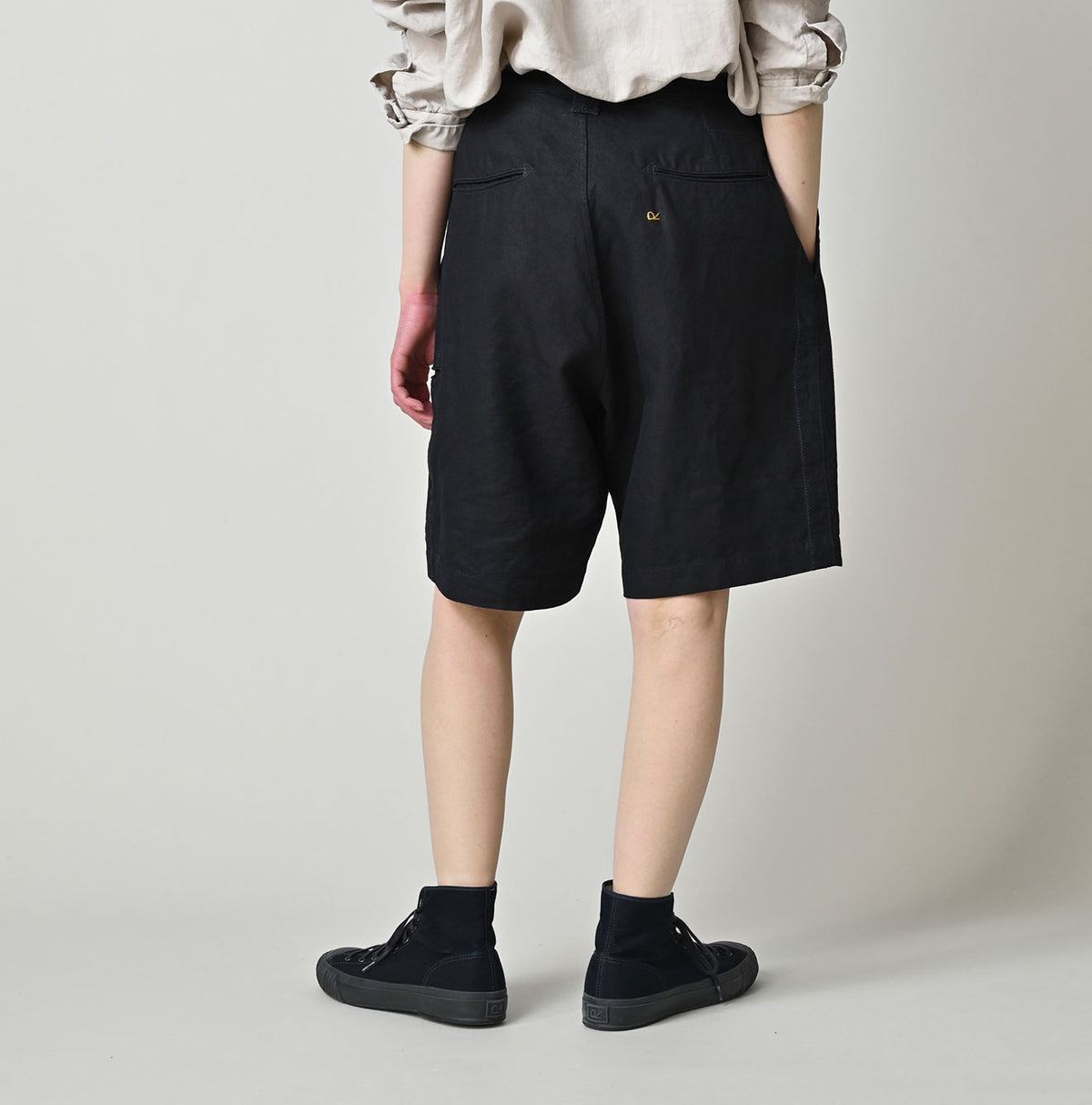 HAYAMA Indigo Linen Sail Shorts