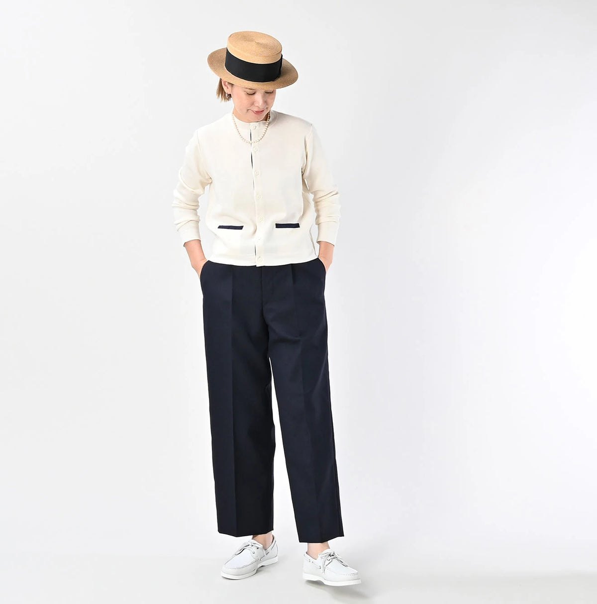 45R Wool Hopsack Baggy Pants - Image 2
