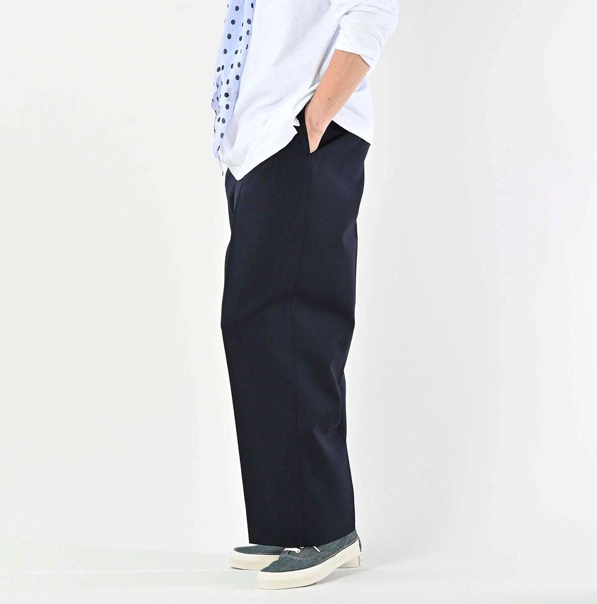 45R Wool Hopsack Baggy Pants