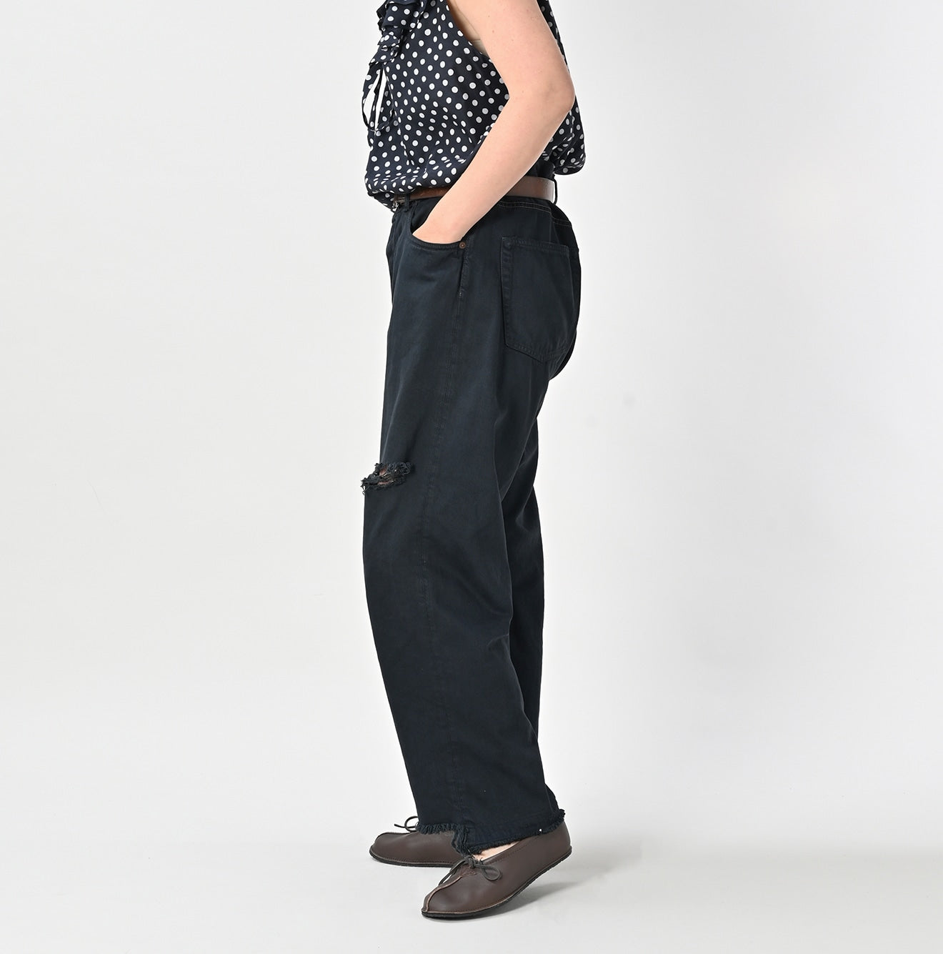 45R Rye Mugi Denim Sorahikohime Black (40.5 in) - Image 5