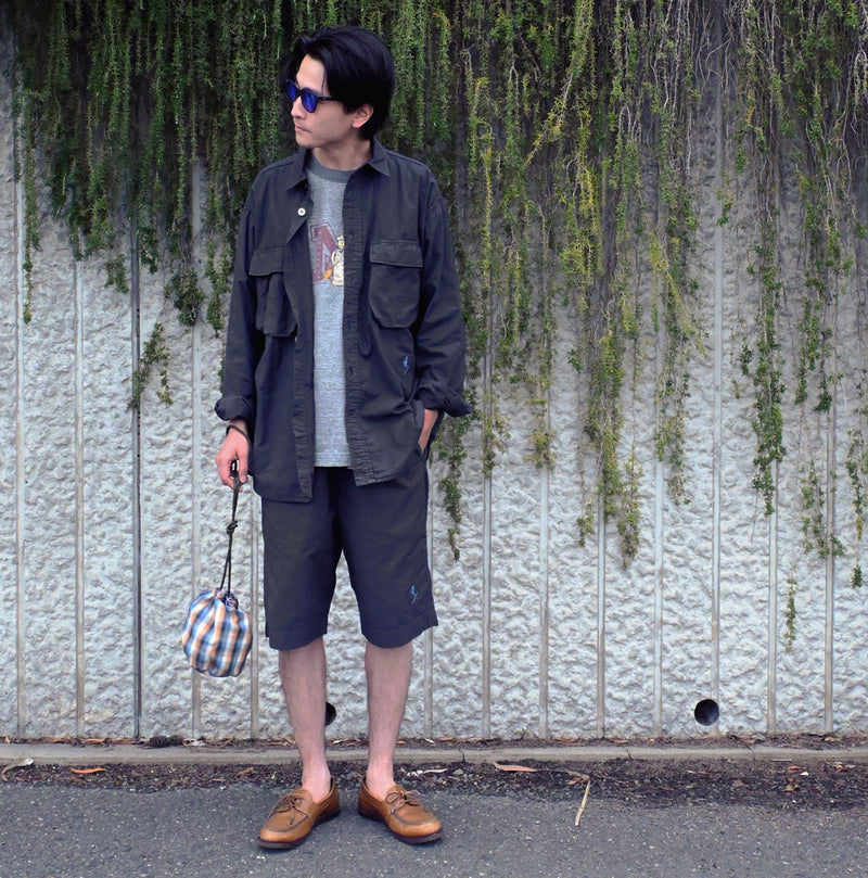 45R Hayama 504Oxford x Damp Nimes Shorts - Image 2