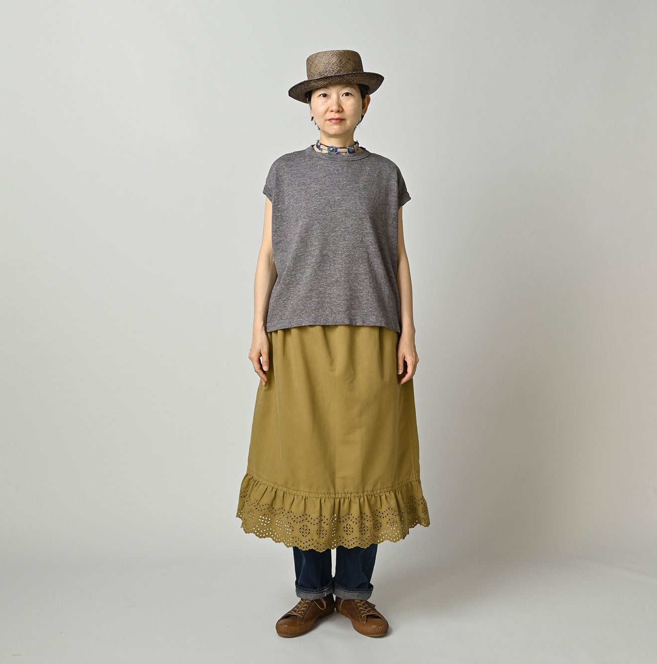 ONEONE Treasure Cotton Linen M-Camisole (Top-Dyed) - Image 4