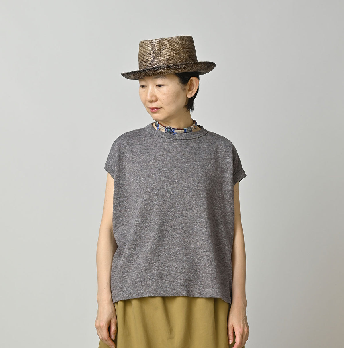 ONEONE Treasure Cotton Linen M-Camisole (Top-Dyed)