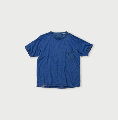 Futatabi Indigo Tenjiku 908 Bandana-mended Ocean T-shirt