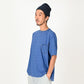 Futatabi Indigo Tenjiku 908 Bandana-mended Ocean T-shirt
