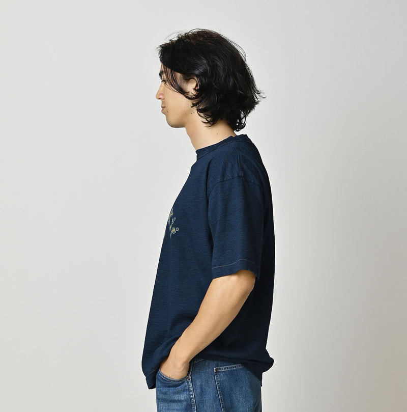 HAYAMA Indigo Kono’kkii College 908 Ocean T-Shirt - Image 8