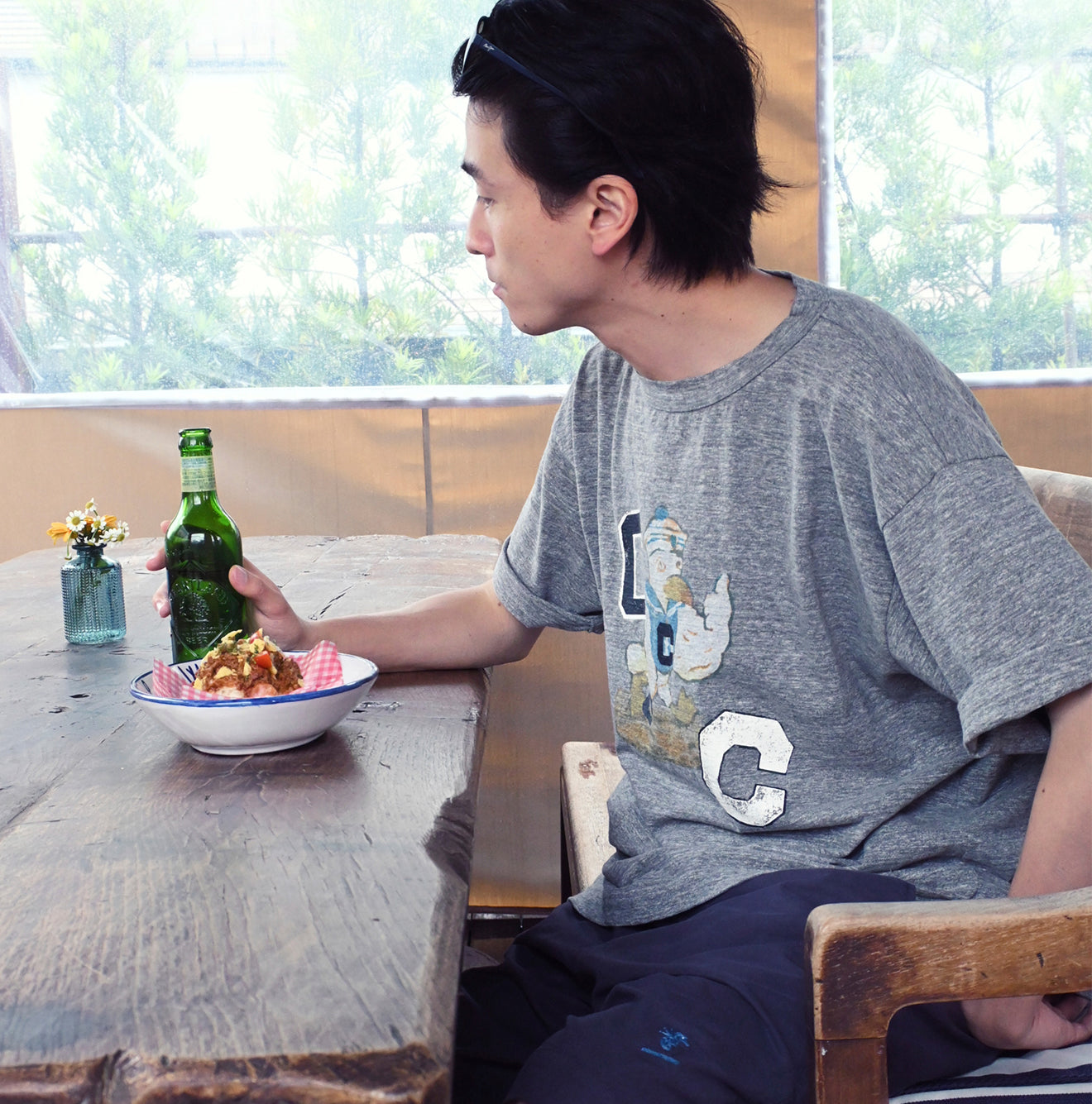 45R Hayama Betouch Initial Kamonme 908 T-shirt (Top-dyed) - Image 2