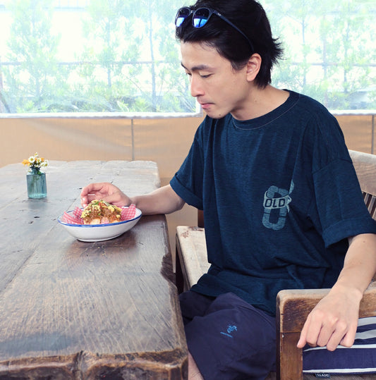 45R Hayama Indigo Betouch Initial Old Salt 908 T-shirt