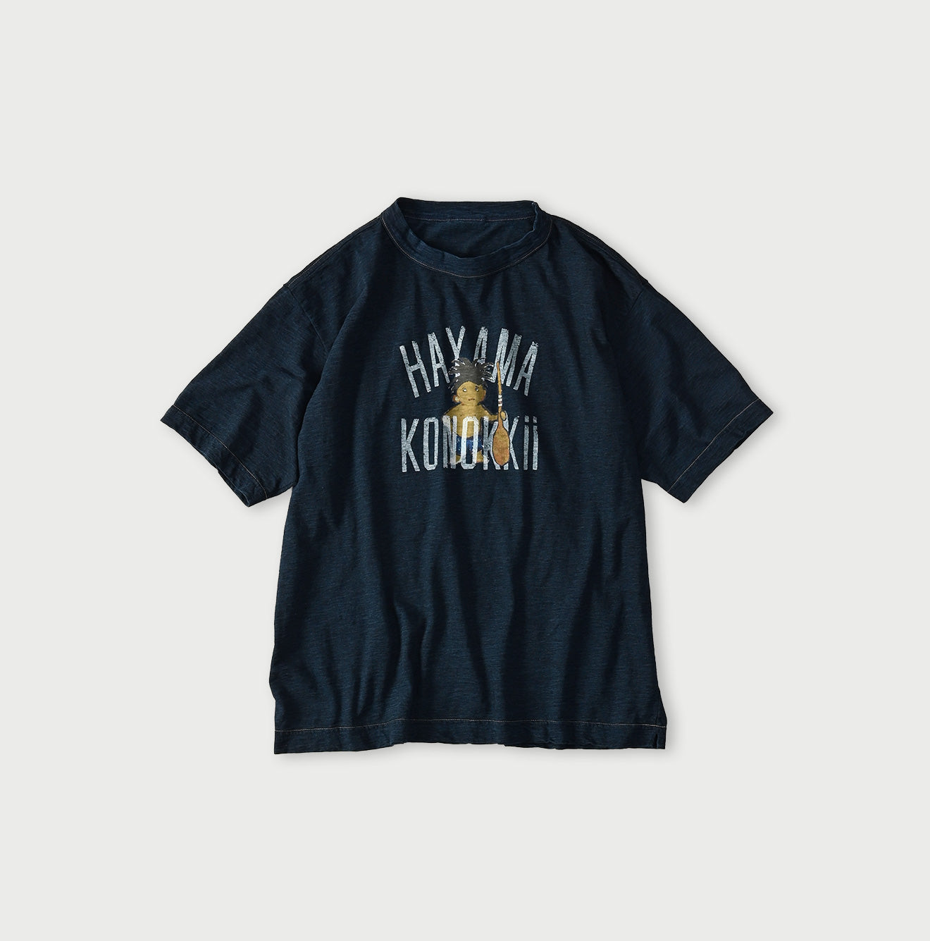 HAYAMA Indigo Kono’kkii 908 Ocean T-Shirt - Image 1