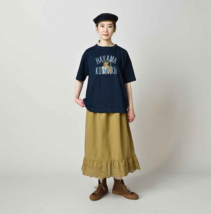HAYAMA Indigo Kono’kkii 908 Ocean T-Shirt - Image 2