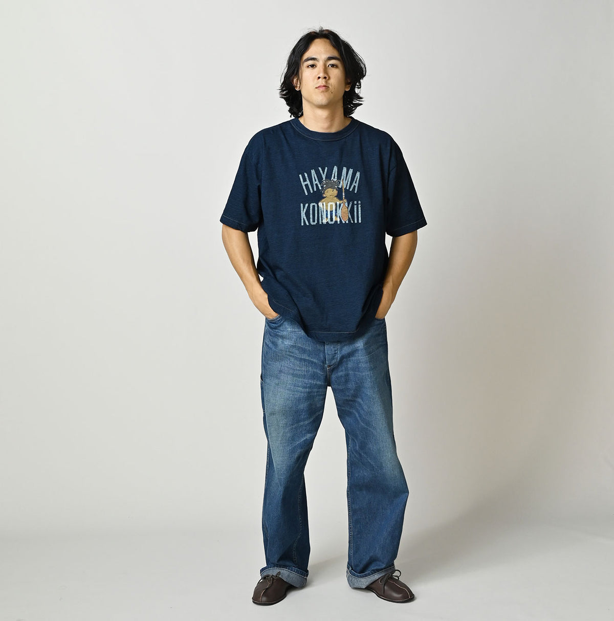 HAYAMA Indigo Kono’kkii 908 Ocean T-Shirt
